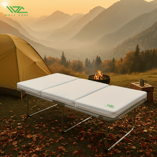 WOLFCAMP Klappmatratze Gästebett 3 - teilig – Komfort für unterwegs & spontane Gäste - ZackFertig